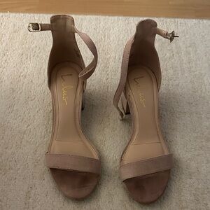 Lulu's Blush Ankle Strap Heels